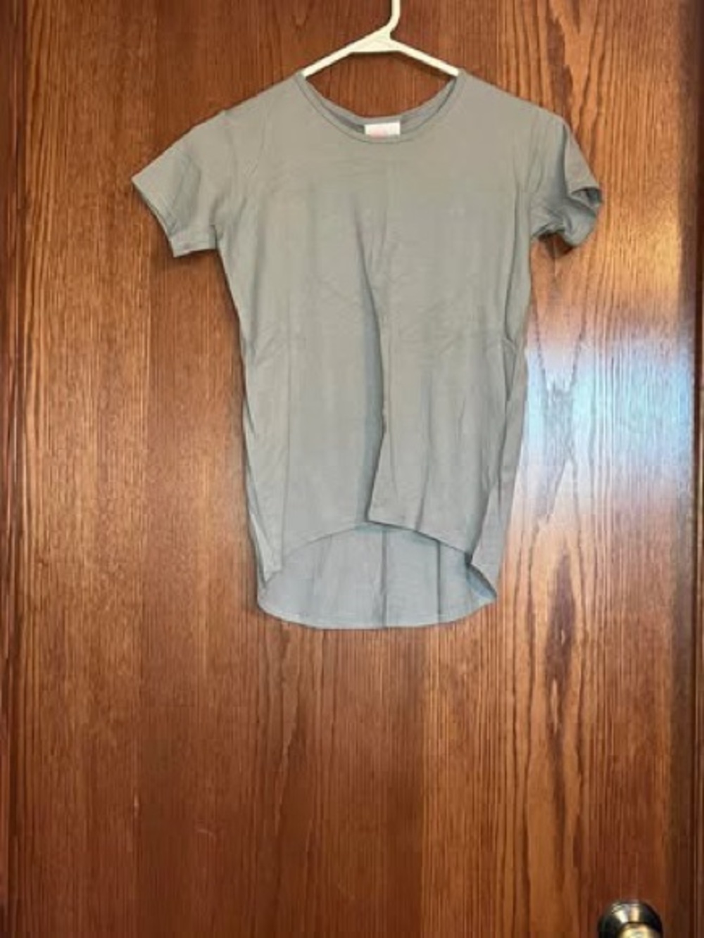 LuLaRoe Kids Short Sleeve Crewneck Tee - Light Gray